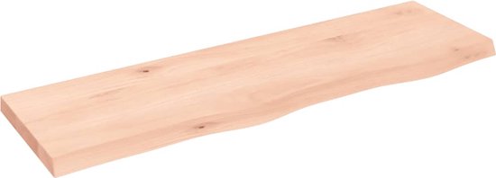 Wandschap rechthoekig natuurlijke rand 100x30x3,8 cm acaciahout