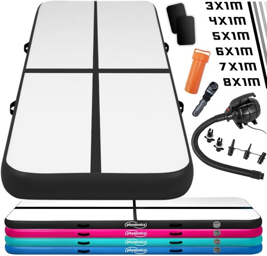 COSTWAY Zachte vloermat, inklapbaar, 240 x 120/300 x 120 cm, gymnastiekmat, draagbaar, yogamat, turnmat, klapmat, fitnessmat
