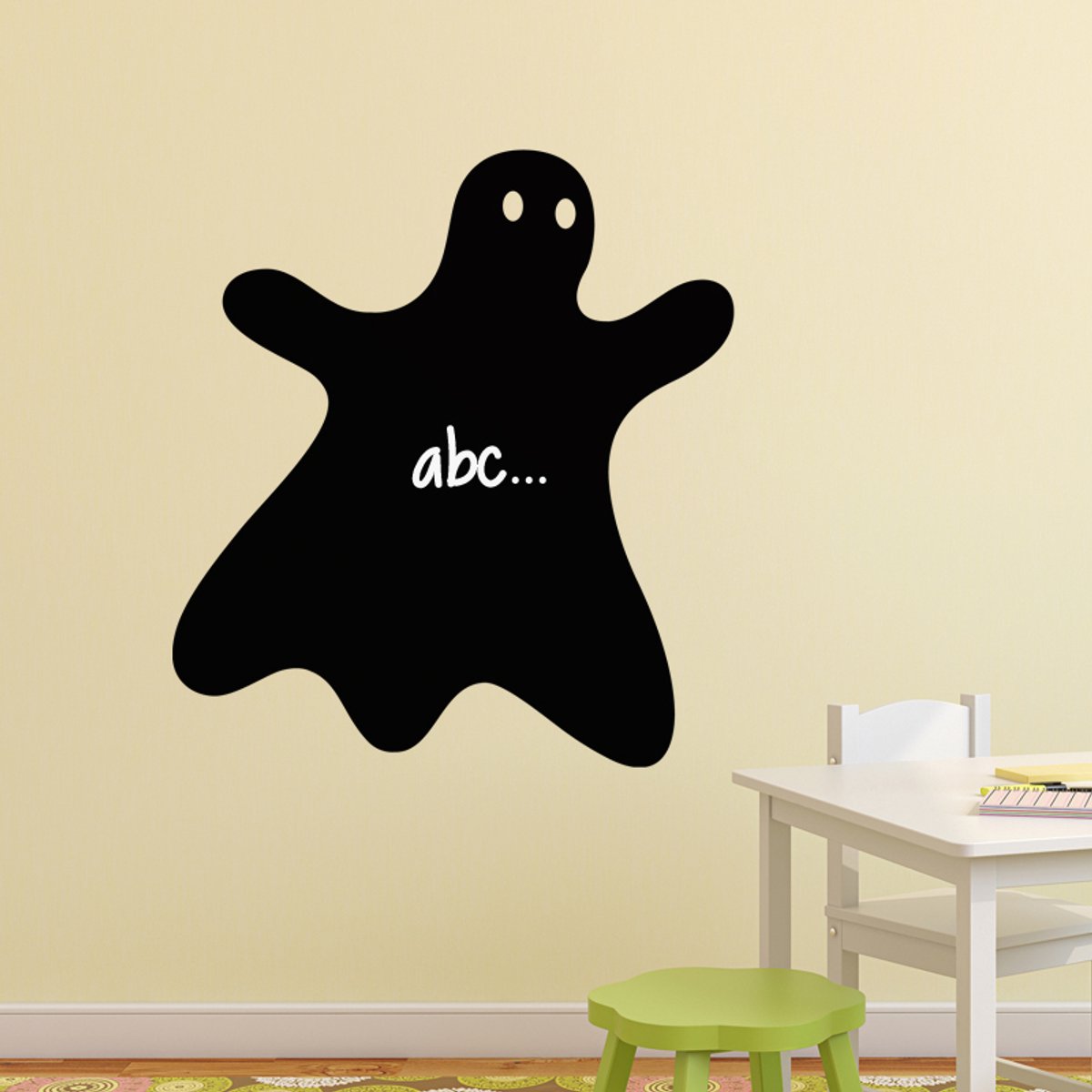Ambiance Sticker Schoolbordsticker - uitwisbare zelfklevende muurstickers - SPOOKKARICATUUR - 110x100cm Multi color