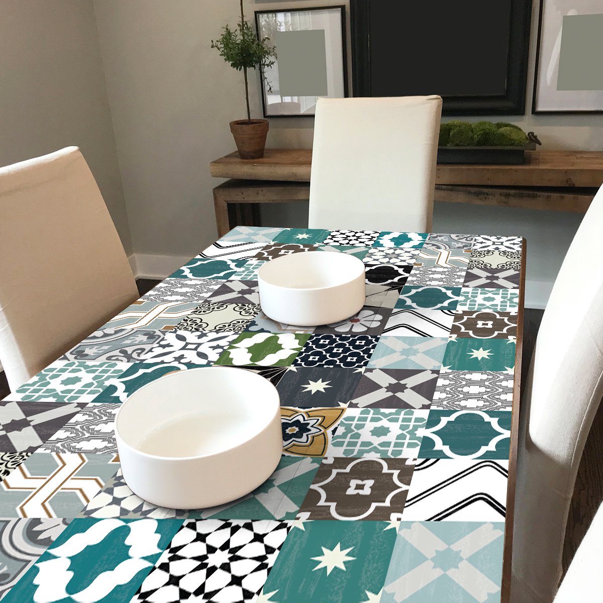 Ambiance Sticker Decoratieve meubelstickers - 60 authentieke Goez cementtegel meubelstickers - 60 stickers 10x10cm Multi color