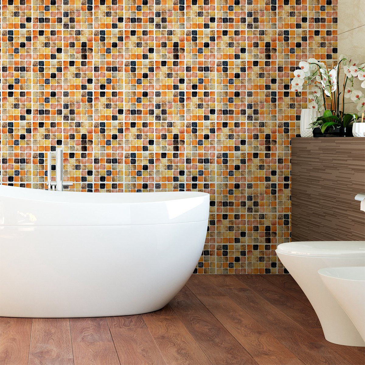 Zelfklevende tegelmuurstickers voor keuken en badkamer - 9 Azulejo mozaïektegelstickers in