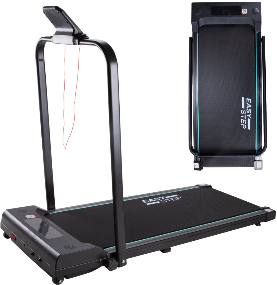EasyStep® Wandelband - 1-10 Km/h - Incl. Dempende Vloermat - Opvouwbaar & Inklapbaar - Loopband Elektrisch - Walking Pad past onder Bureau - Renband Fitness - Opvouwbare Loopbanden - Walkingpad