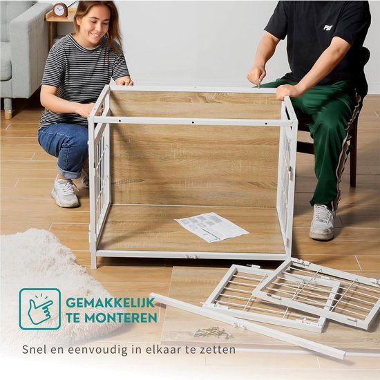 New Age Pet® InnPlace Crate - Hondenbench meubel - grijs - L