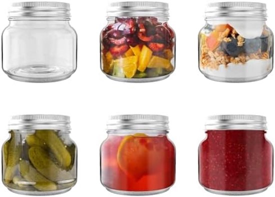 Tebery 12 Pack Wide Mouth Mason Jars 16 Oz, Canning