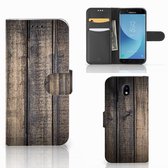 Smartphone Hoesje Geschikt voor Samsung A30 Book Style Case Steigerhout