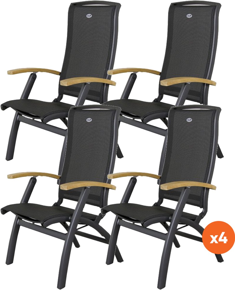 Set van 4 - Hartman Da Vinci verstelbare stoel - Teak