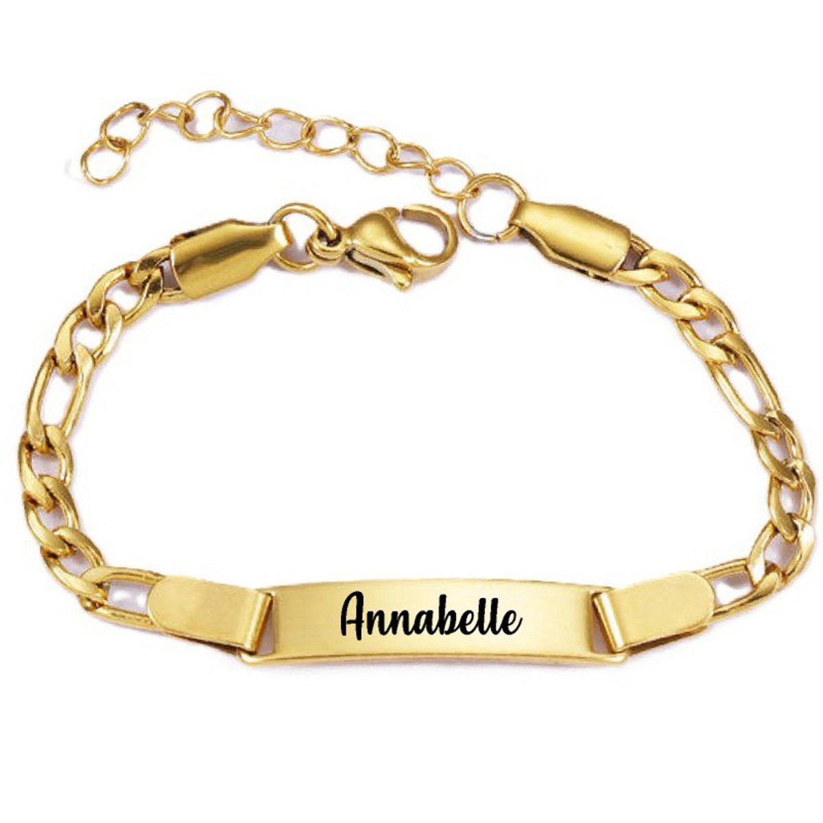 Baby/Kinder Armbandje Met Naam | Goud | RVS | Annabelle