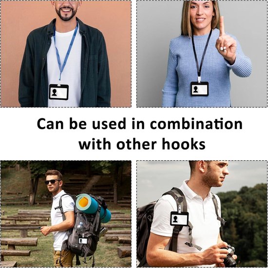 Porte-badge transparent avec fermeture rétractable pour carte de crédit (lot de 3)