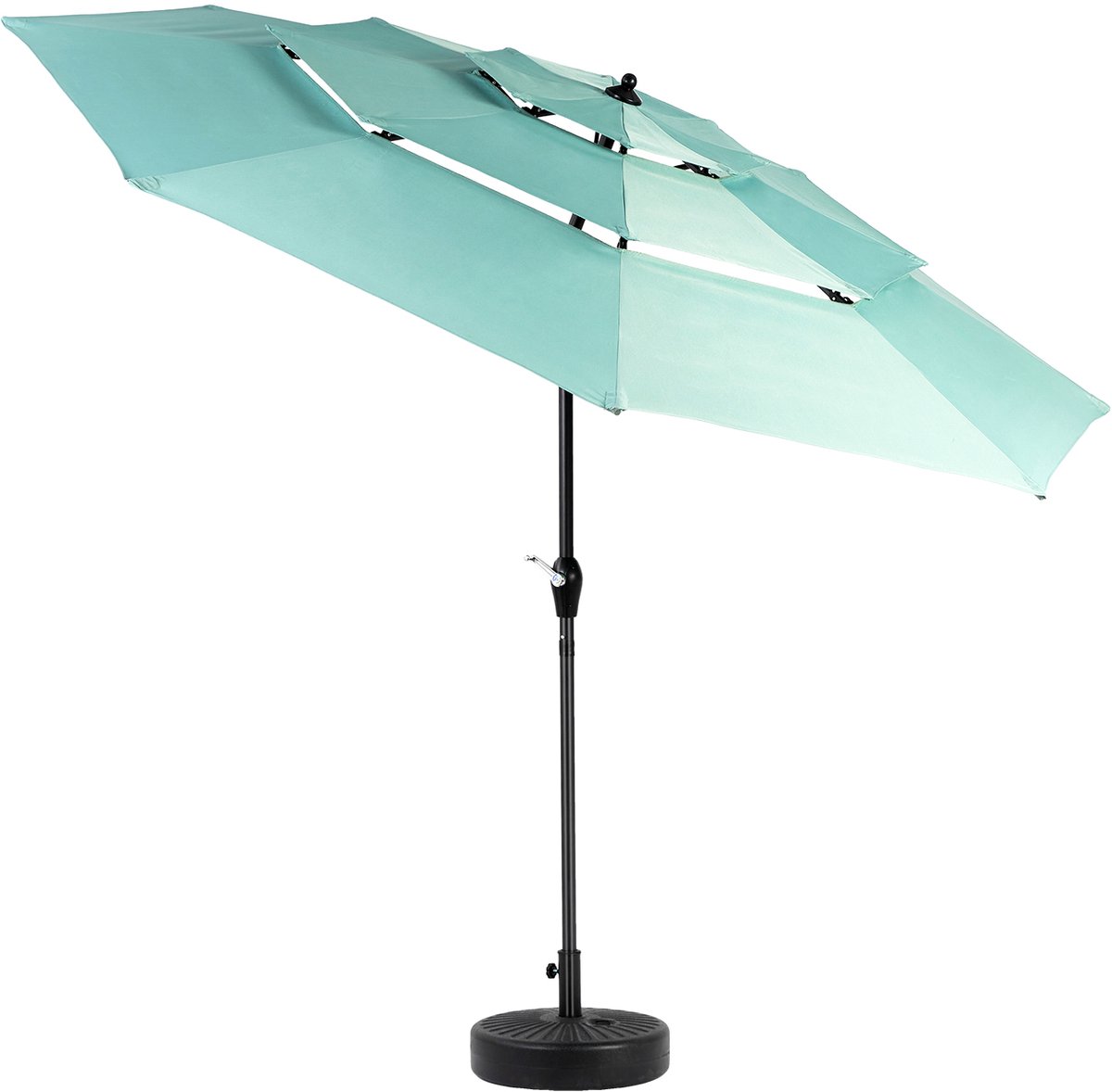 Sweiko Parasol - 3 niveaus - Automatisch sturen - Kantelbaar - Zonder Voet - Lichtgroen