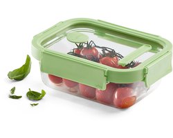 Lékué Vershouddoos - Glas - 640 ml - Rechthoek - Green