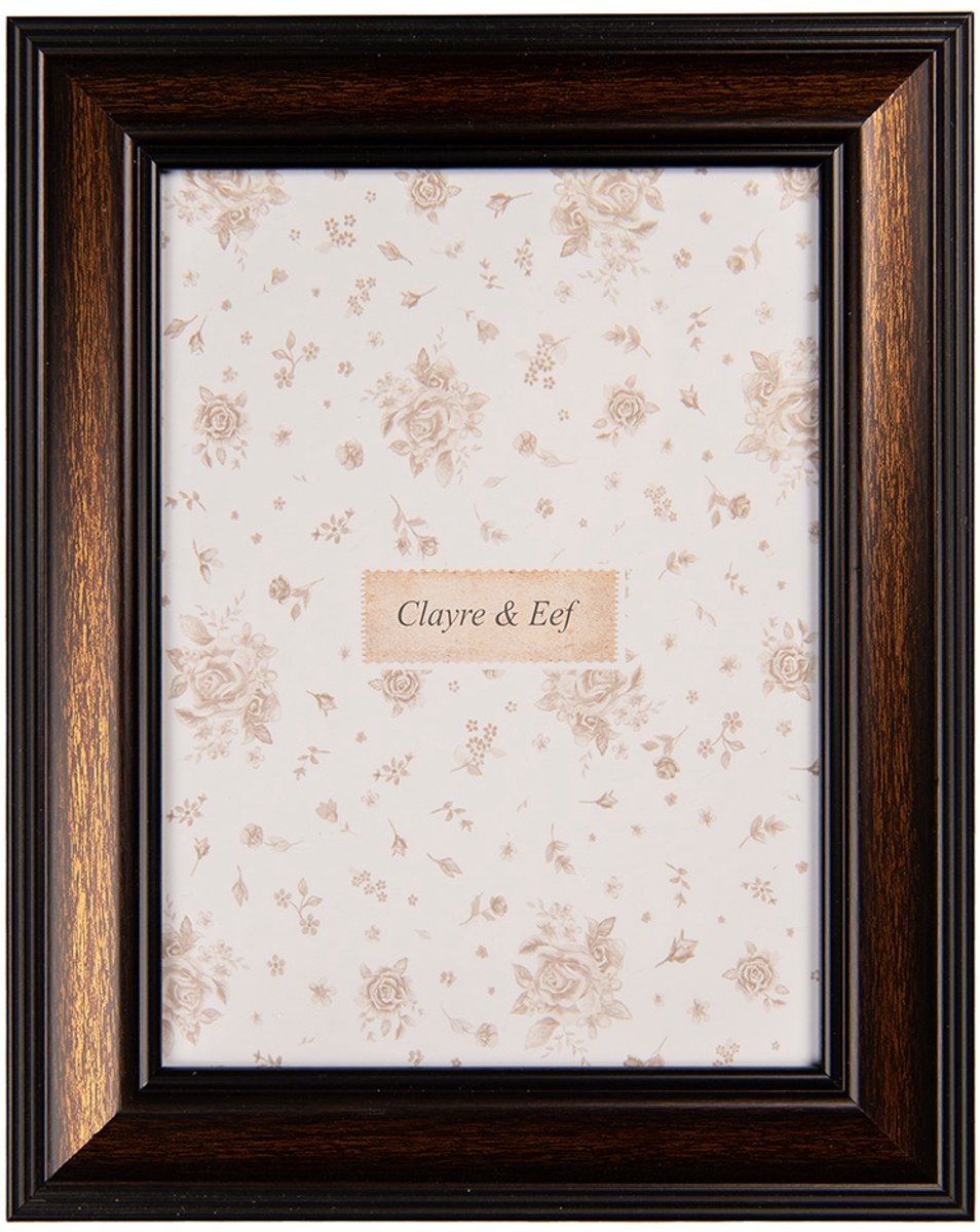 Clayre & Eef Fotolijst 10x15 cm Bruin Zwart Kunststof
