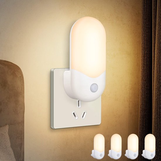 Emotionlite nachtlamp contactdoos met schemersensor, LED nachtlamp kinderen beschermcontactdoos helderheid sensor, Auto/ON/OFF met lichtsensor 4 helderheid instelbaar WarmWit 2700K 1 stuk Emotionlite nachtlamp contactdoos met schemersensor, LED nachtlamp kinderen beschermcontactdoos helderheid sensor, Auto/ON/OFF met lichtsensor 4 helderheid instelbaar WarmWit 2700K 1 stuk