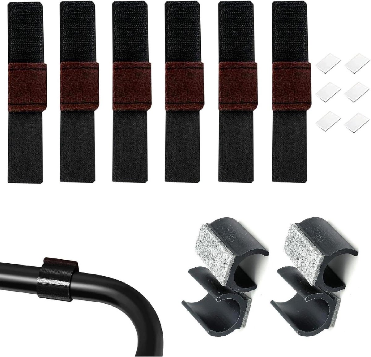 Stoel Viltdoppen met Klittenbandsluiting - Zelfklevende Meubel-Viltpads - 6 StuksVloerbeschermers voor Stoelen met 4 Stuks Viltglijders - Cantileverstoel