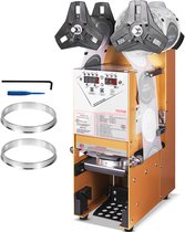 Bol.com VEVOR 37 x 34 x 68 cm Volautomatische Bekersluitmachine 500-650 Kopjes/Uur Temperatuurbereik 50℃-250℃ Met Handmatige En ... aanbieding
