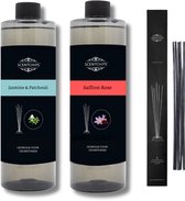 Navulling Jasmine patchouli + saffron rose + geurstokjes