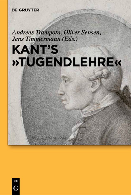 Couverture de livre avec un portrait d'Immanuel Kant, intitulé 'Kant's "Tugendlehre"'.