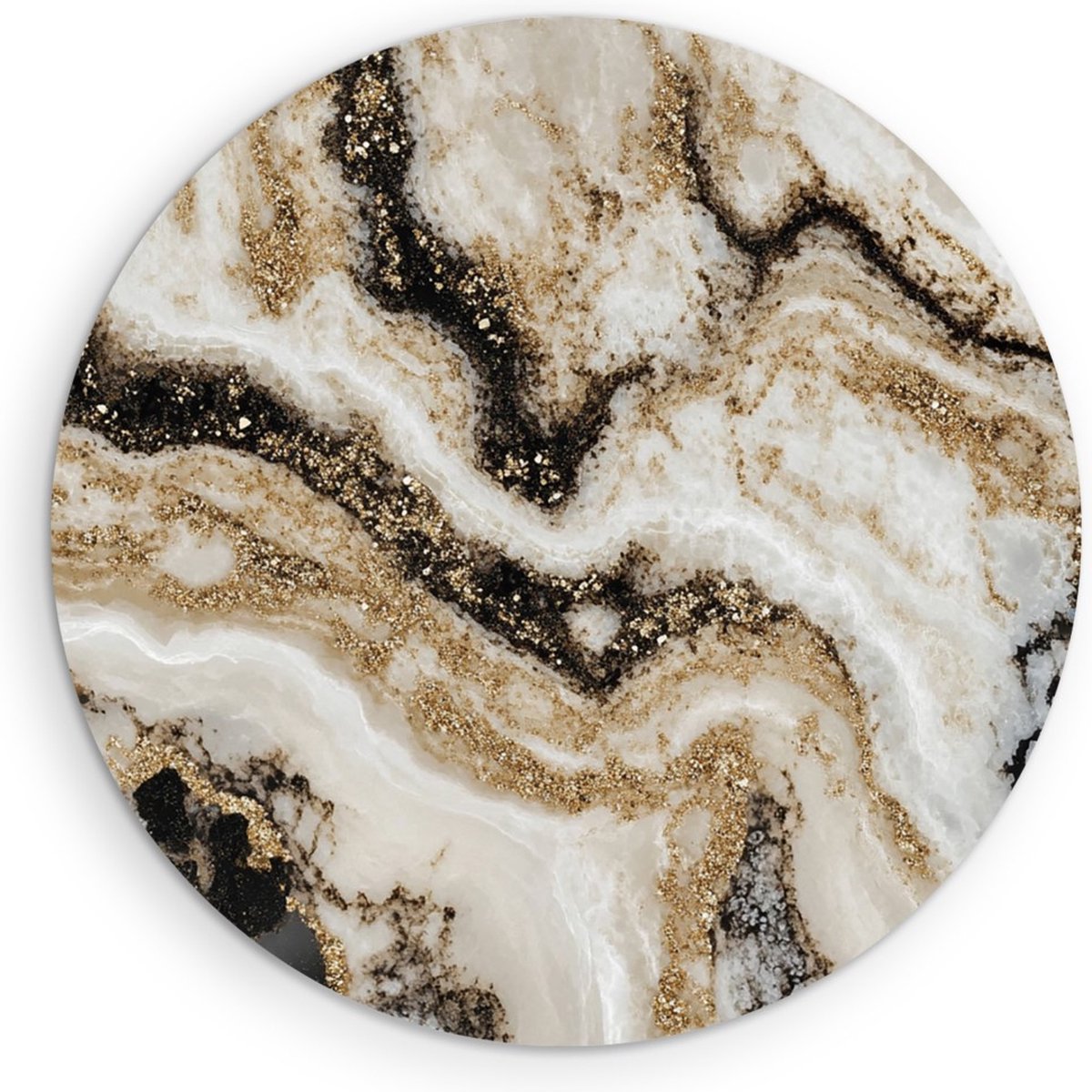 Saammp Forex Muurcirkel - Zandsteen marmer - Abstract - Ø 90 - Wandcirkel - Wanddecoratie Cirkel - Muurdecoratie Woonkamer - Slaapkamer decoratie - Rond Schilderij