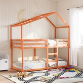 Bol.com vidaXL Kinderbedhuisje - Grenenhout - Wasbruin - 213x955x1445 cm aanbieding