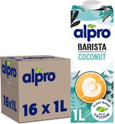 Alpro Barista Coco - Boisson Végétale Coco - Spéciale Café - Sans Lactose - 16 x 1L