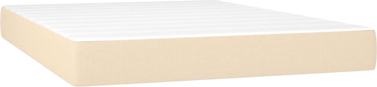 vidaXL Pocketveringmatras 140x190 cm - Crèmekleurig Pocketveringmatras - Matras - Comfortabele Matras - Medium Hard Matras - Creme Matras