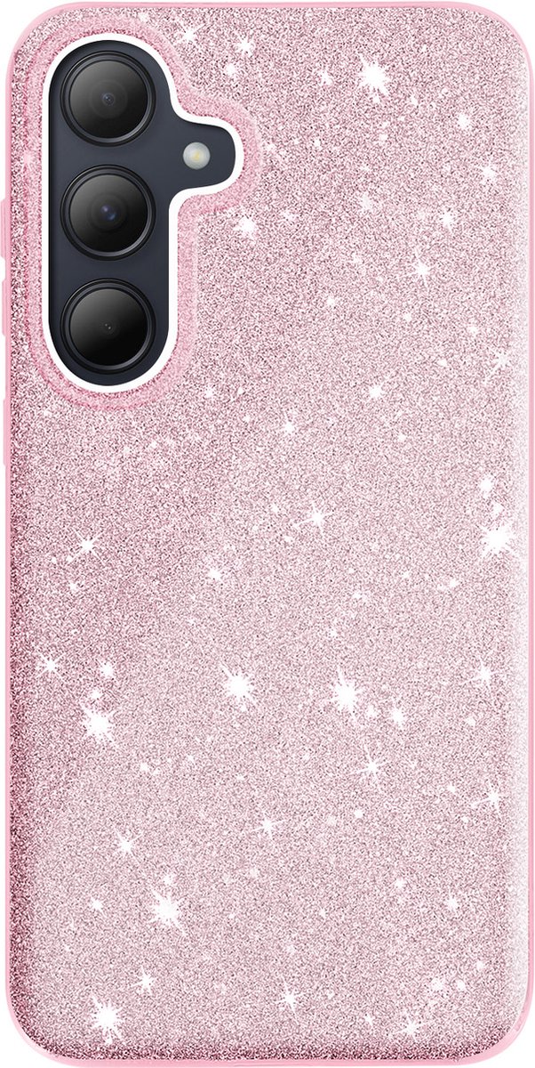 Avizar Paillette telefoonhoes Geschikt voor Samsung Galaxy A35 ultradun siliconen, Roze