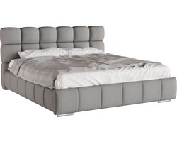GEPOLSTERD BED Bliss 180 x 200 cm met opbergruimte, lattenbodem en Pocketveringmatras H3 (19 cm hoog)