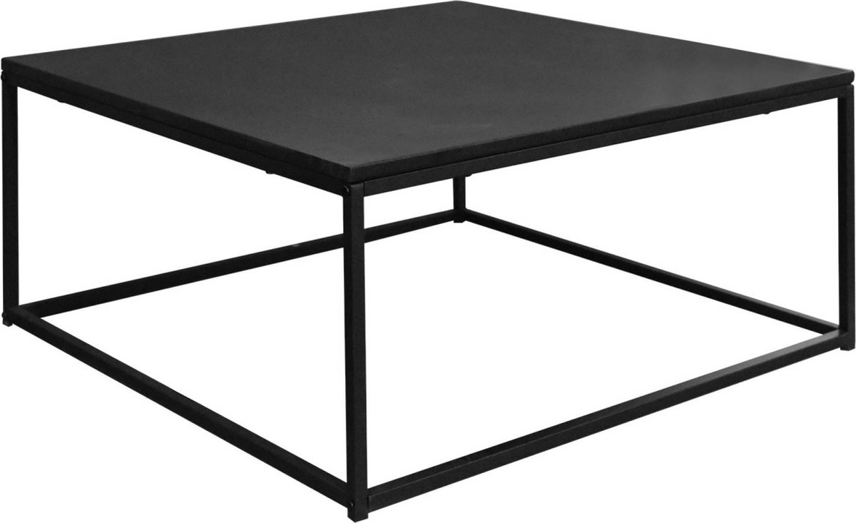 sweeek Salontafel, industrielle, zwart metaal design L 80 x l 80 x h 36cm