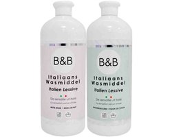 B&B Italiaanse Wasparfum Wasmiddel Witte Musk & Katoen Bloem Pakket