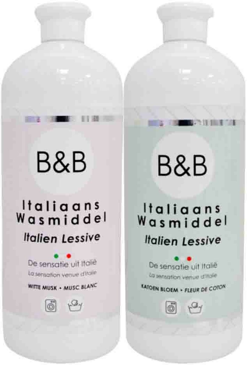 Goedkoopste B&B Italiaanse Wasparfum Wasmiddel Witte Musk & Katoen Bloem Pakket