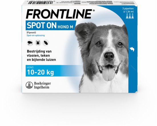 Frontline Frontline Spot-On Hond M - Apotheek - 1.34 ml 3 pip 10-20 Kg M