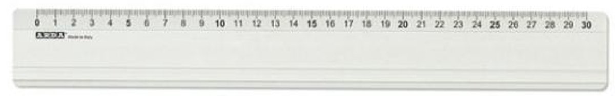 ARDA 18230 lineaal Bureauliniaal 300 mm Aluminium