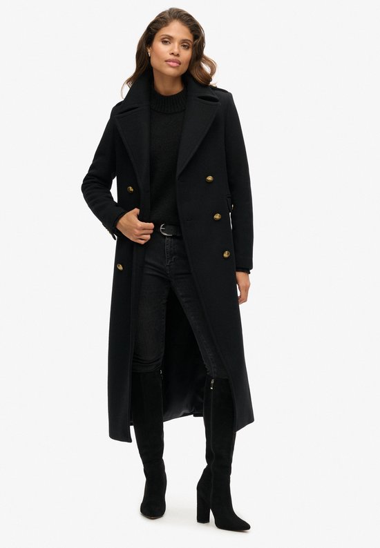 CMTOP Damesjassen Dubbele Borst Knoppen Wolmix Jas Reverskraag Winter Erwtenjas Middenlange Overjas Jassen Herfst Elegante Trenchcoat Effen Damesjassen Warm Bovenkleding, Zwart, L CMTOP Damesjassen Dubbele Borst Knoppen Wolmix Jas Reverskraag Winter Erwtenjas Middenlange Overjas Jassen Herfst Elegante Trenchcoat Effen Damesjassen Warm Bovenkleding, Zwart, L