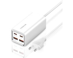 USB Hub met Voeding Stopcontact - 1,5 Meter - USB C Adapter - 65W - Snellader - Oplaadstation Smartphone Tablet Telefoon - Bureau Organizer - Gadgets Electronica Mannen