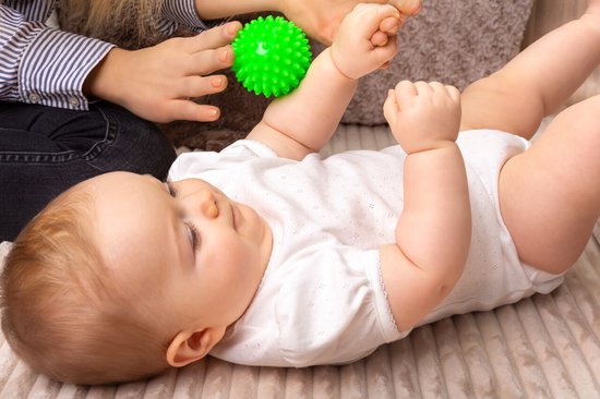 Tullo Sensorische ballen zonder gat- pastel - Set van 5- 0m+ 0+ maanden 0m+ van Tullo — afbeelding 2