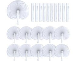 Opvouwbare Papieren Ventilatoren - 72 Stuks, 25 cm Ronde Bruiloft, Verjaardagsfeest, Zomer Decoratie