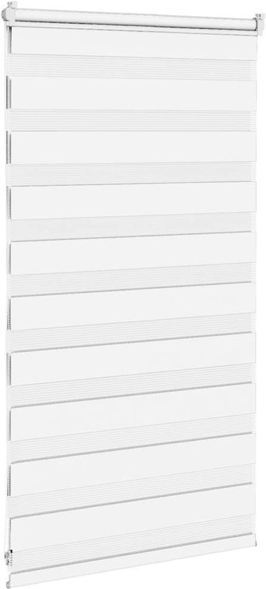 Zebra vidaXL 70 x 100 cm, largeur du tissu 65,9 cm, polyester blanc - Zebra zèbre - Zebra Stores vénitiens Zebra - Store enrouleur double
