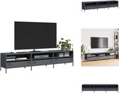 Meuble TV vidaXL - Meuble TV - Meuble de rangement - Meuble TV 202 x 39 x 43,5 cm Acier laminé à froid Anthracite