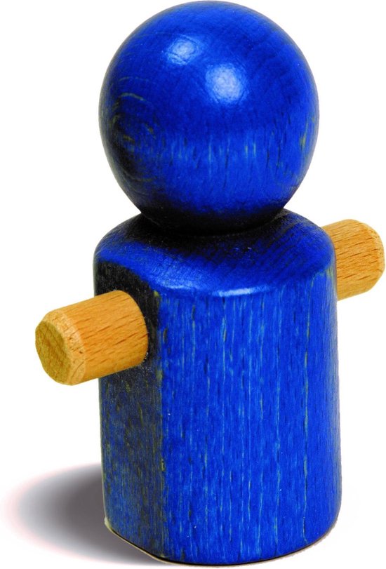 Afbeelding van het spel nic houten speelgoed MB Laufmännchen blau