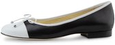 Werner Kern Mimi Ballerina Schoenen Dames - Ballerina's zwart/wit - Hoge kwaliteit nappa leer - Instappers - Platte schoenen dames - Werner Kern Ballerinas - Zwart - wit - 37.5