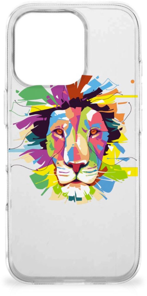 iPhone 16 Pro Max Telefoonhoesje met Naam Lion Color