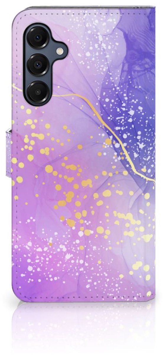 Book Case voor Hoesje voor Samsung Galaxy A16 4G/5G Watercolor Paars