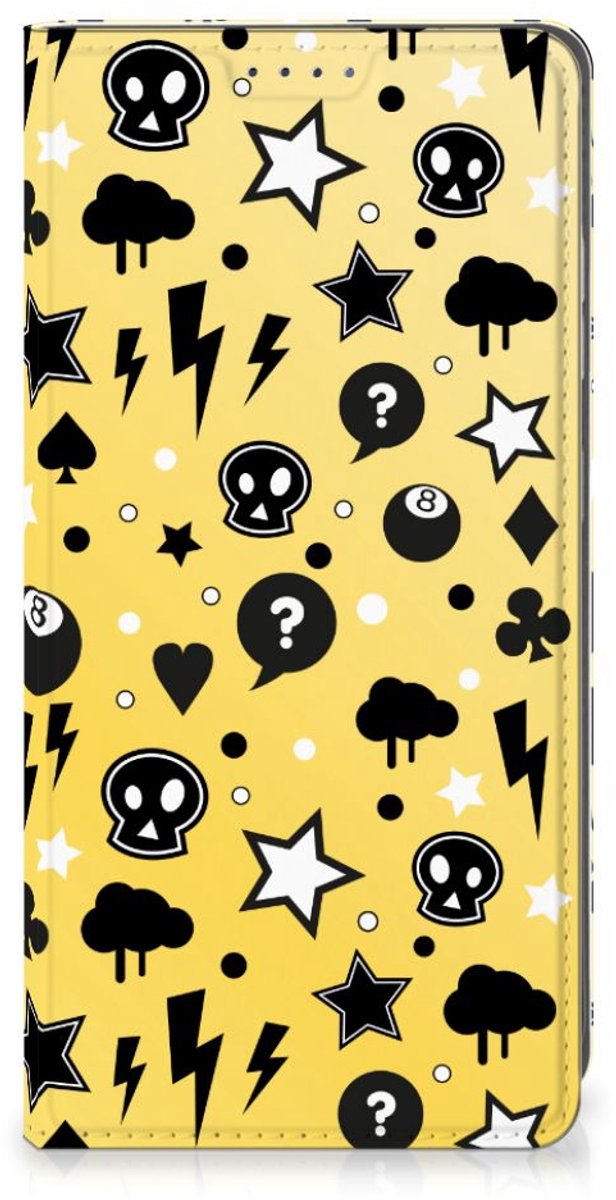 Mobiel BookCase Samsung Galaxy S25 Punk Geel