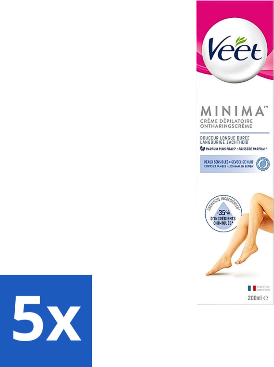 Veet - Minima - Ontharingscrème - Normale Huid - 200ml - Bulkverpakking - 5 stuks