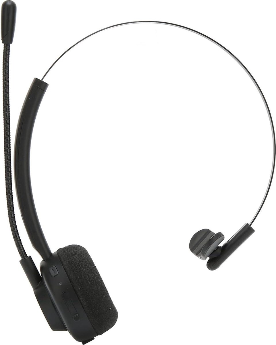 Bluetooth-headset met Microfoon en Ruisonderdrukking voor Trucker - Draadloze Koptelefoon voor Skype, Mobiele Telefoon, Computer - Tot 60 Uur Werktijd - Kantoor Thuis Callcenter .