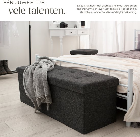 Pouf De Rangement Pliant XXL, Tabouret Pratique Avec Couvercle, H X L X P 38 X 114 X 38 Cm Noir Relaxdays 85167980 Pouf De Rangement Pliant XXL, Tabouret Pratique Avec Couvercle, H X L X P 38 X 114 X 38 Cm Noir Relaxdays 85167980