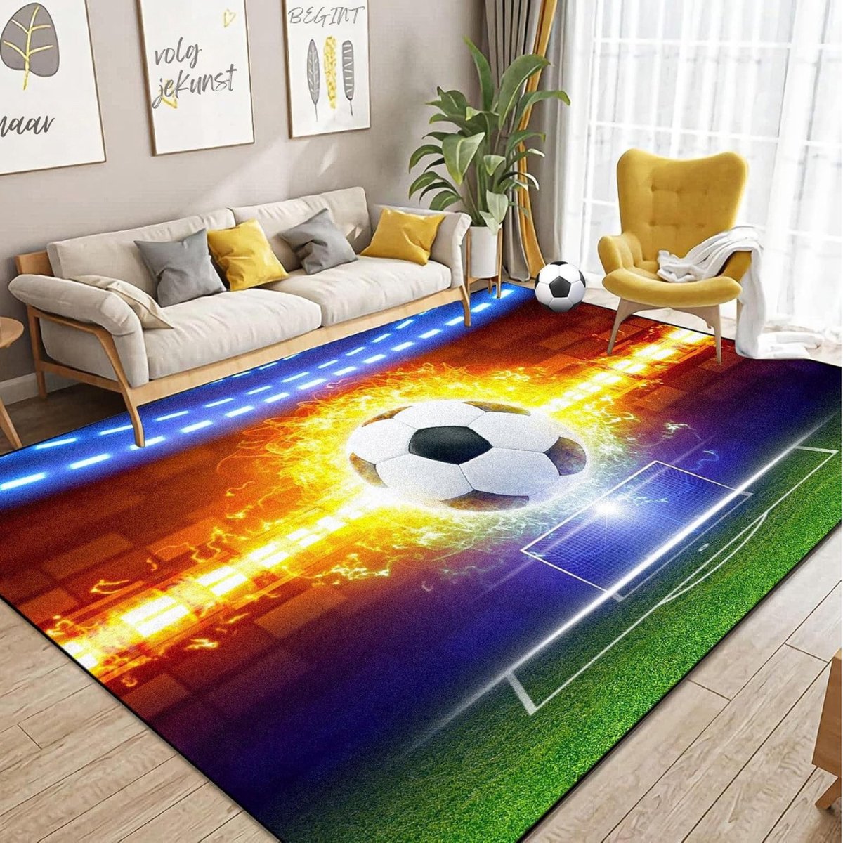 Zylo® Voetbalmat - Dribbelmat - Voetbal Tapijt - 100x120x3cm - Veelkleurig
