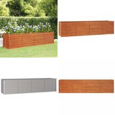 Plantenbak verhoogd met 4 potten poly rattan bruin kopen Plantenbak verhoogd met 4 potten poly rattan bruin kopen