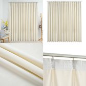 Bol.com vidaXL Gordijn verduisterend met haken 290x245 cm fluweel crème - Gordijn - Gordijnen - Verduisterend Gordijn - Verduist... aanbieding
