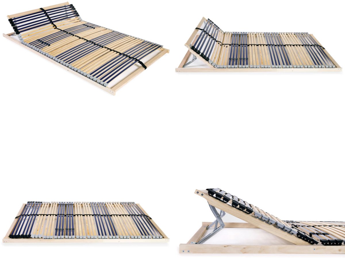 vidaXL - Lattenbodem - met - 42 - latten - 7 - zones - 100x200 - cm
