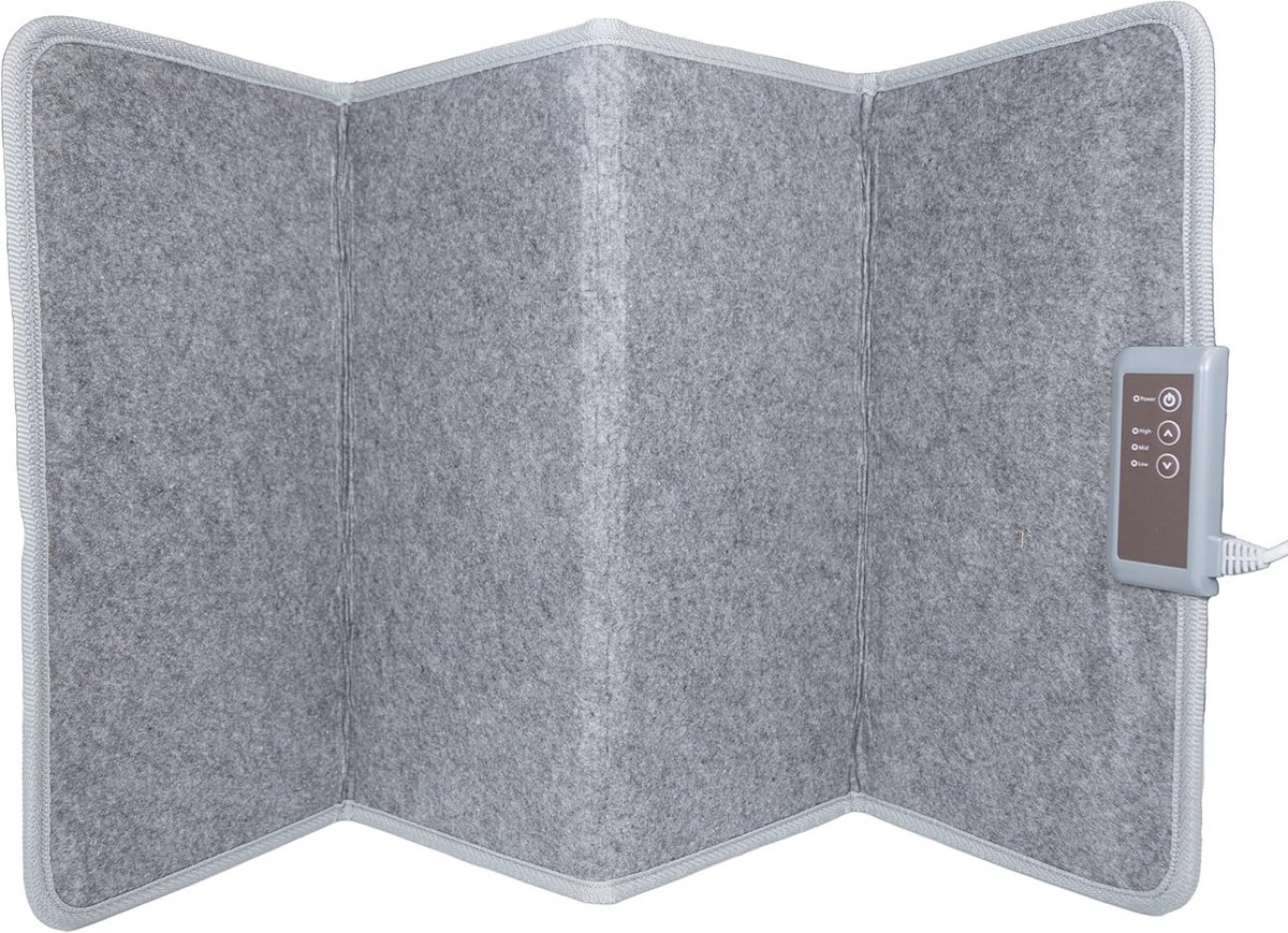 Infrarood Verwarmingspaneel 165W - Opvouwbare Bureauverwarmer met 3 Warmtestanden en Extra Lang Snoer | 50x100cm